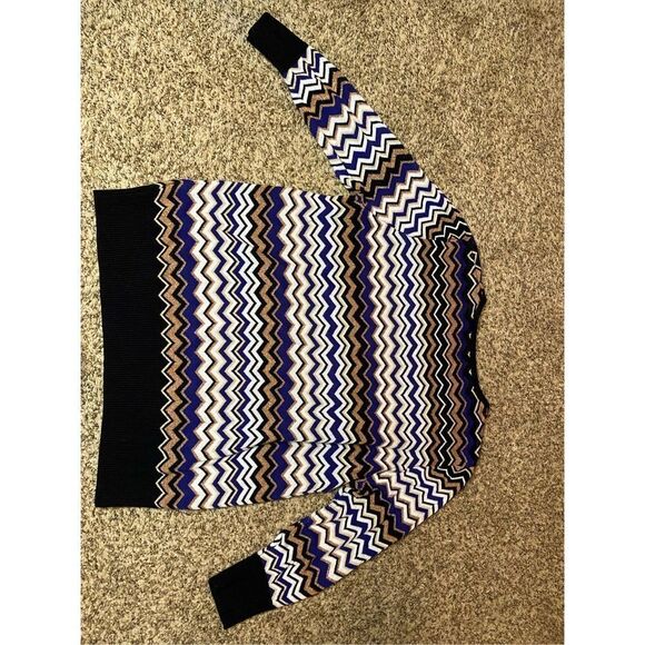 Alfred Dunner Chevon Gold Shimmer Sweater Top Women's Size 1x - Picture 4 of 7